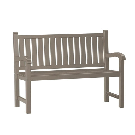 Resin Patio Bench Outdoor Furniture Waterproof Ergonomic Backrest Custom