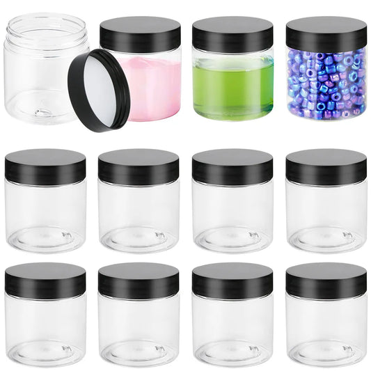 Sealed Transparent Storage Jars 12 Pack For Kitchen Food Storage