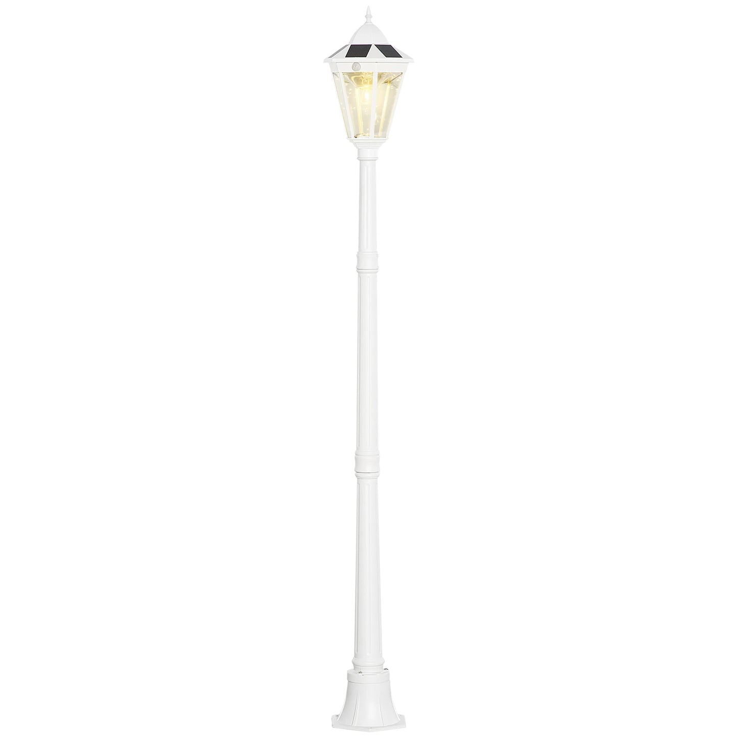 Outdoor Lamp Post Light With Glass Adjustable Brightness