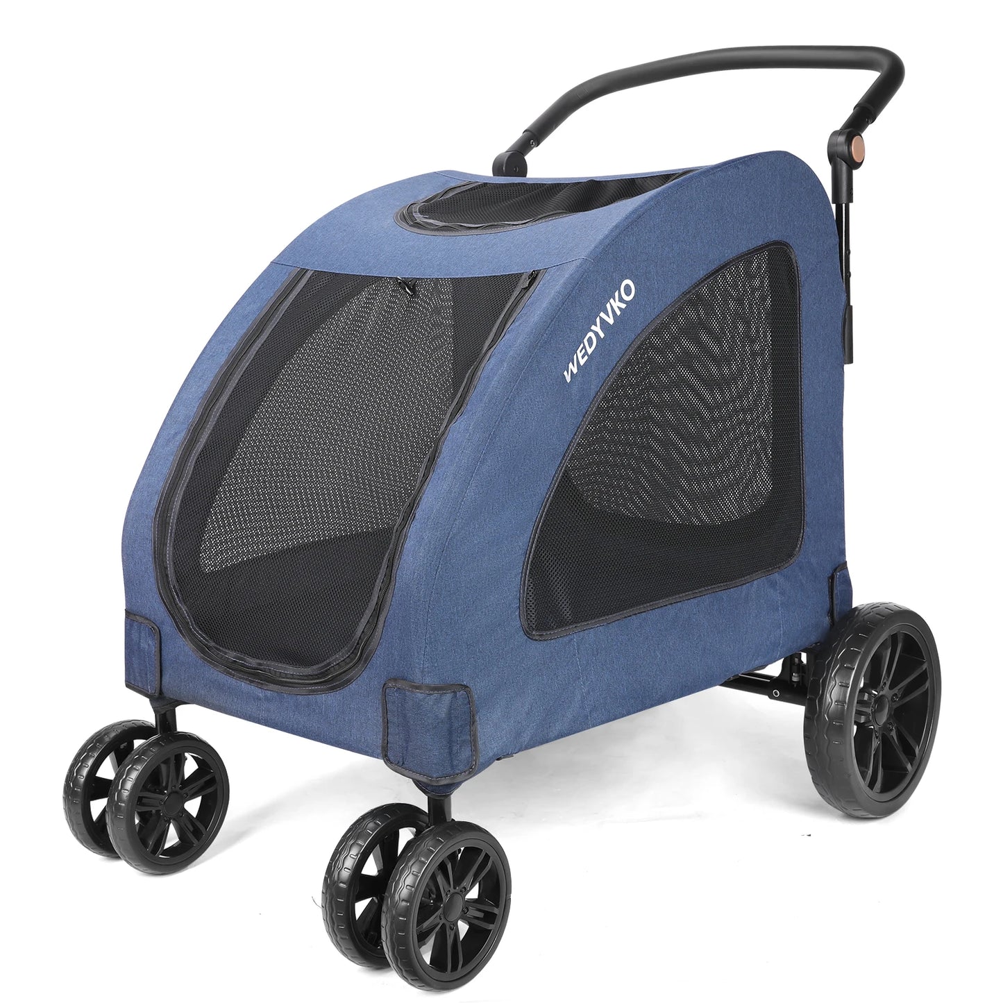 Heavy Duty Large Dog Stroller 120 Lbs 360 Wheels Foldable