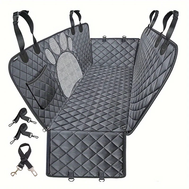 Dog Car Seat Cover Hammock Style Non Slip Waterproof Rear Seat
