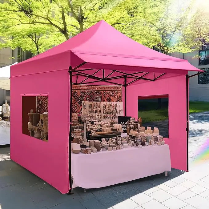 Heavy Duty Pop Up Canopy Tent With 3 Removable Sidewalls