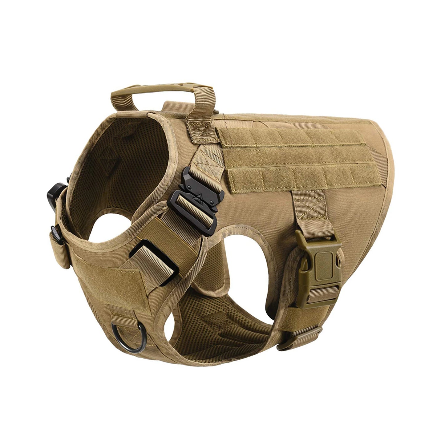 PETRAVEL Tactical Dog Harness Vest With Leash Molle Pouches