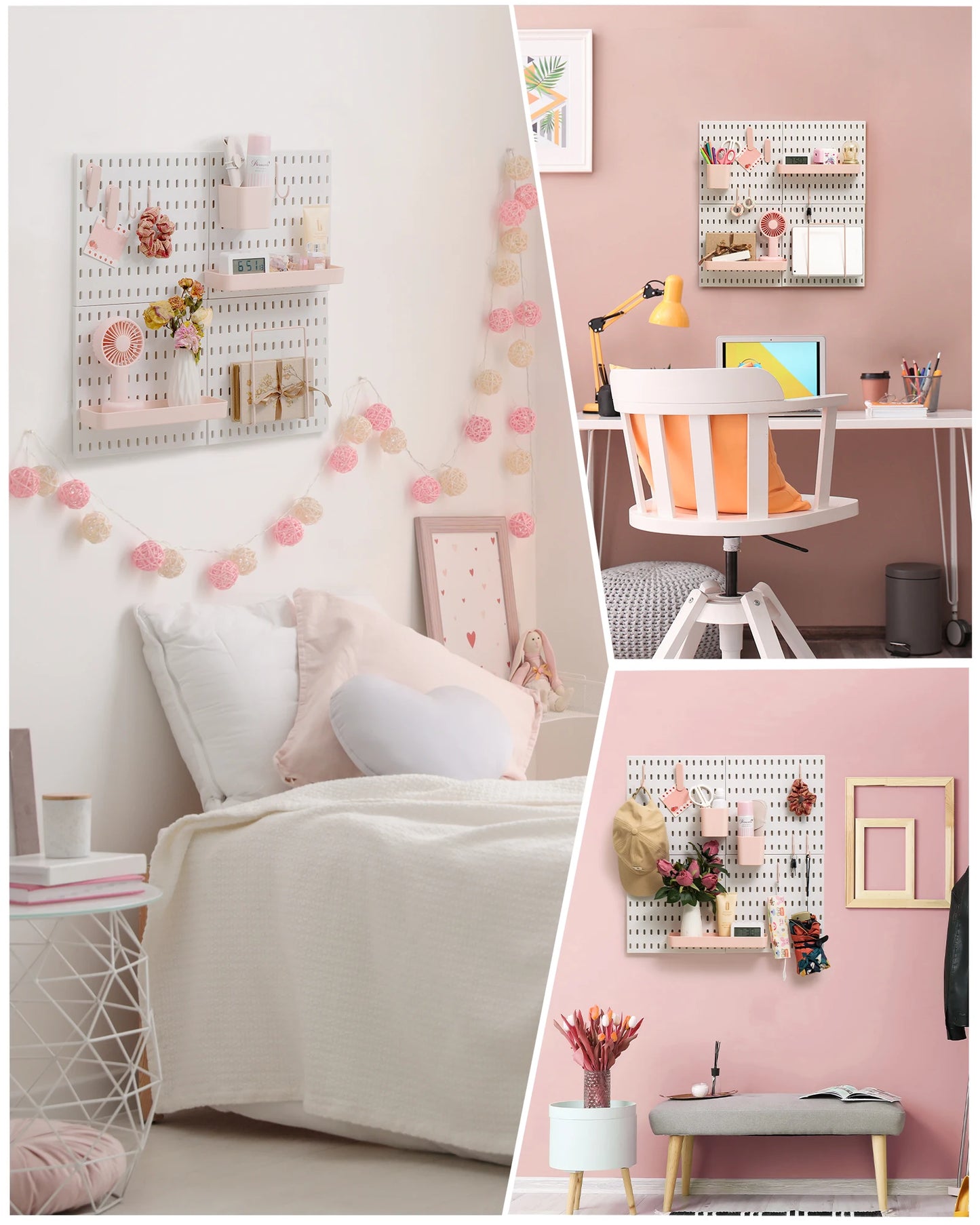 Deli Pegboard Combination Kit 4 Pieces Storage Wall Mount