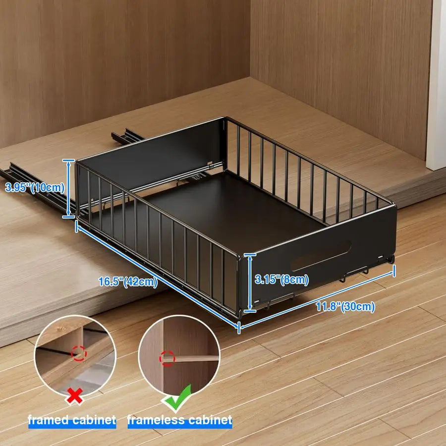 Heavy Duty Pull Out Cabinet Organizer With Slide Out Drawers