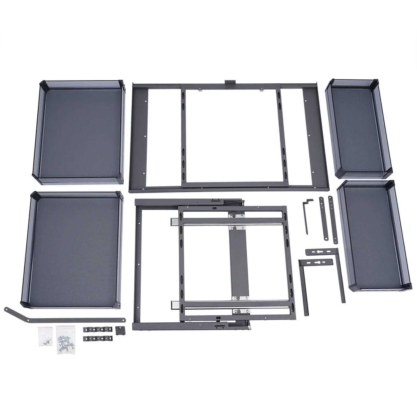 Two Tier Blind Corner Cabinet Pull Out Organizer With Detachable Shelves