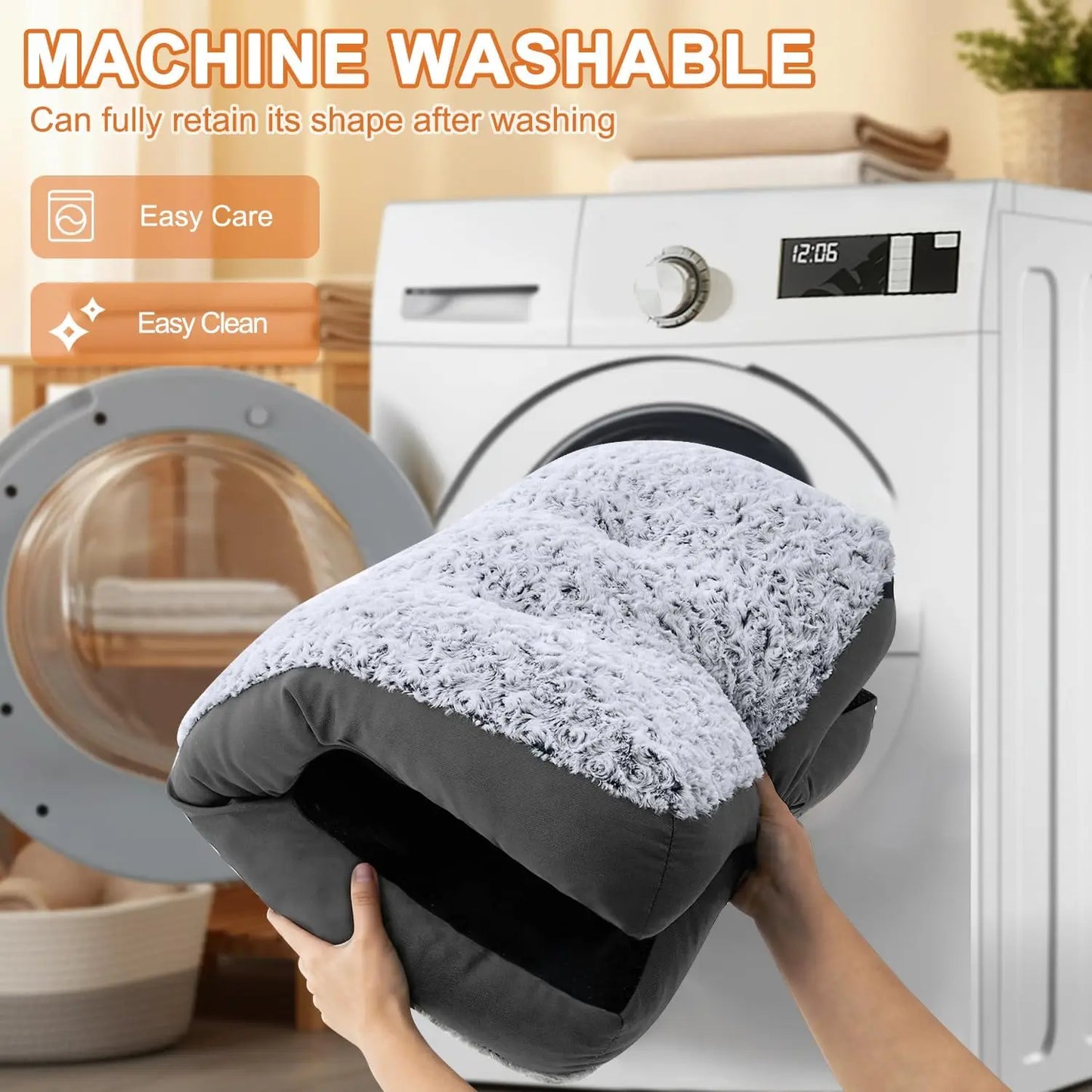 Deluxe Washable Dog Bed For Large Dogs Anti-Slip Comfort