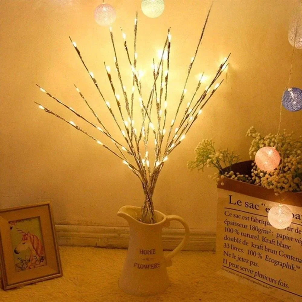 LED White Birch Branch Lights 20LED Battery Operated Twig Lamp