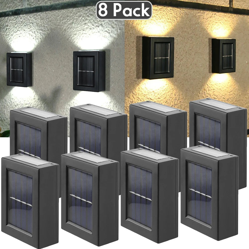 AlliLit Wall Solar Light Outdoor LED Garden Waterproof Lamp