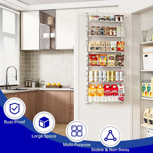 Over The Door Organizer Six Tier Pantry And Spice Rack