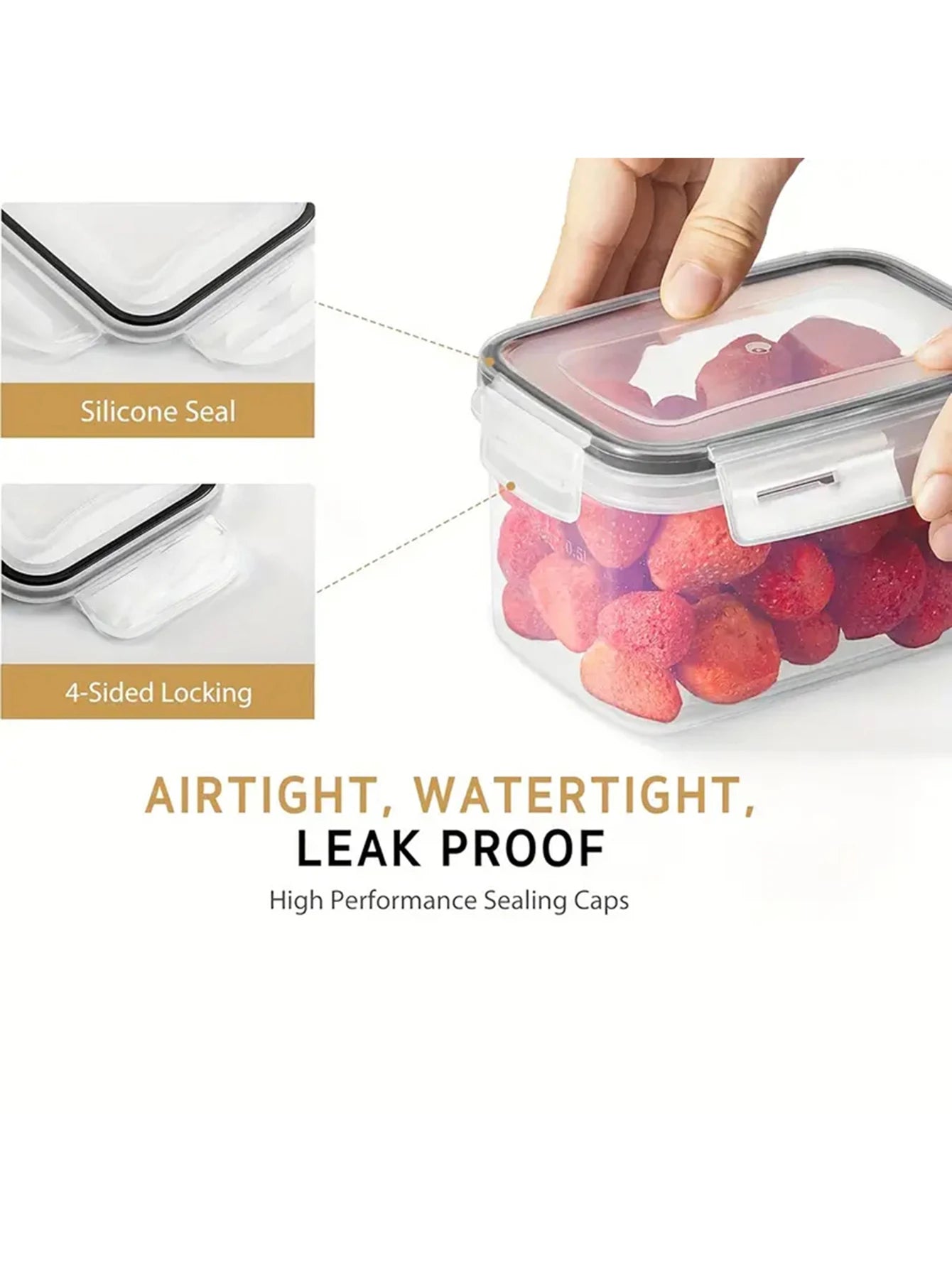 Airtight Food Storage Containers Set With Labels 24 Pieces