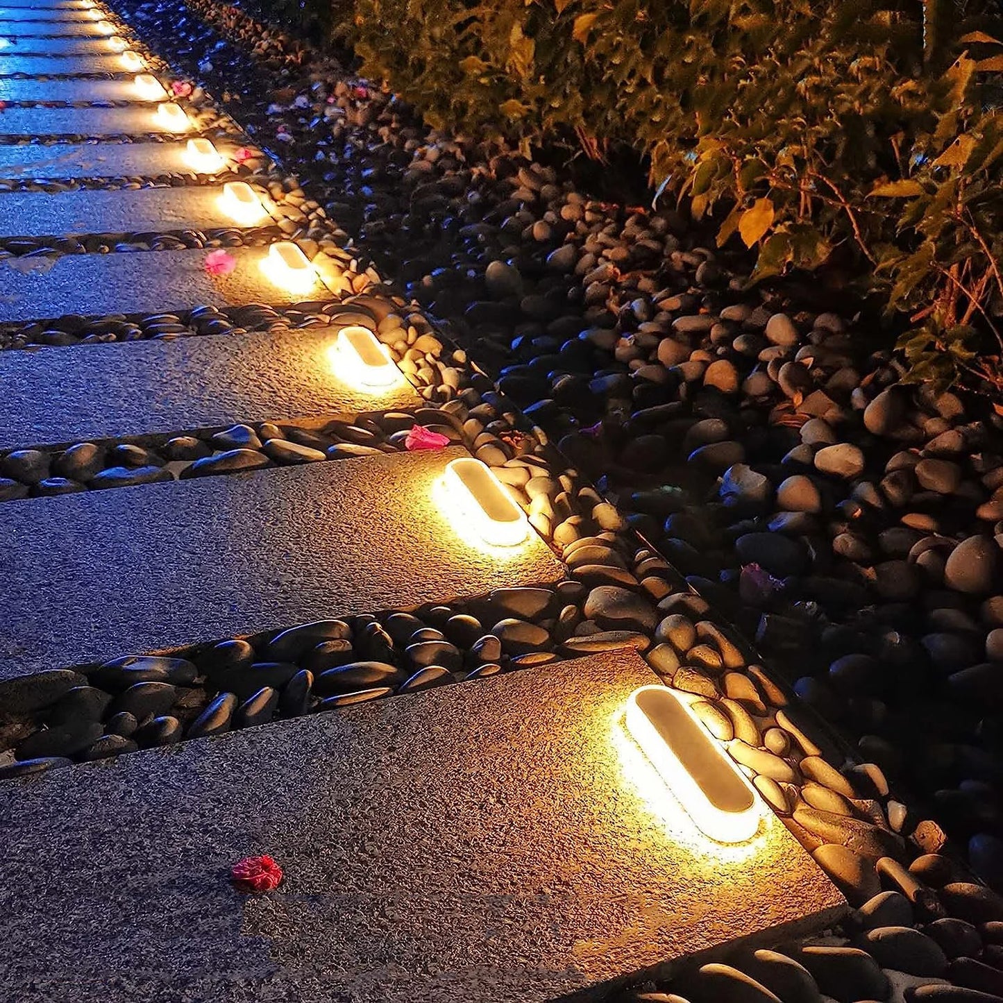 4 Pack Solar Deck Lights IP68 Waterproof Auto On Off