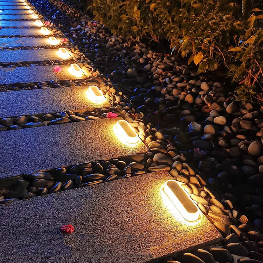 4 Pack Solar Deck Lights IP68 Waterproof Auto On Off