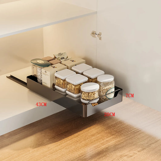 TWISTER.CK Pull Out Cabinet Organizer With Adhesive Film Sliding Drawer