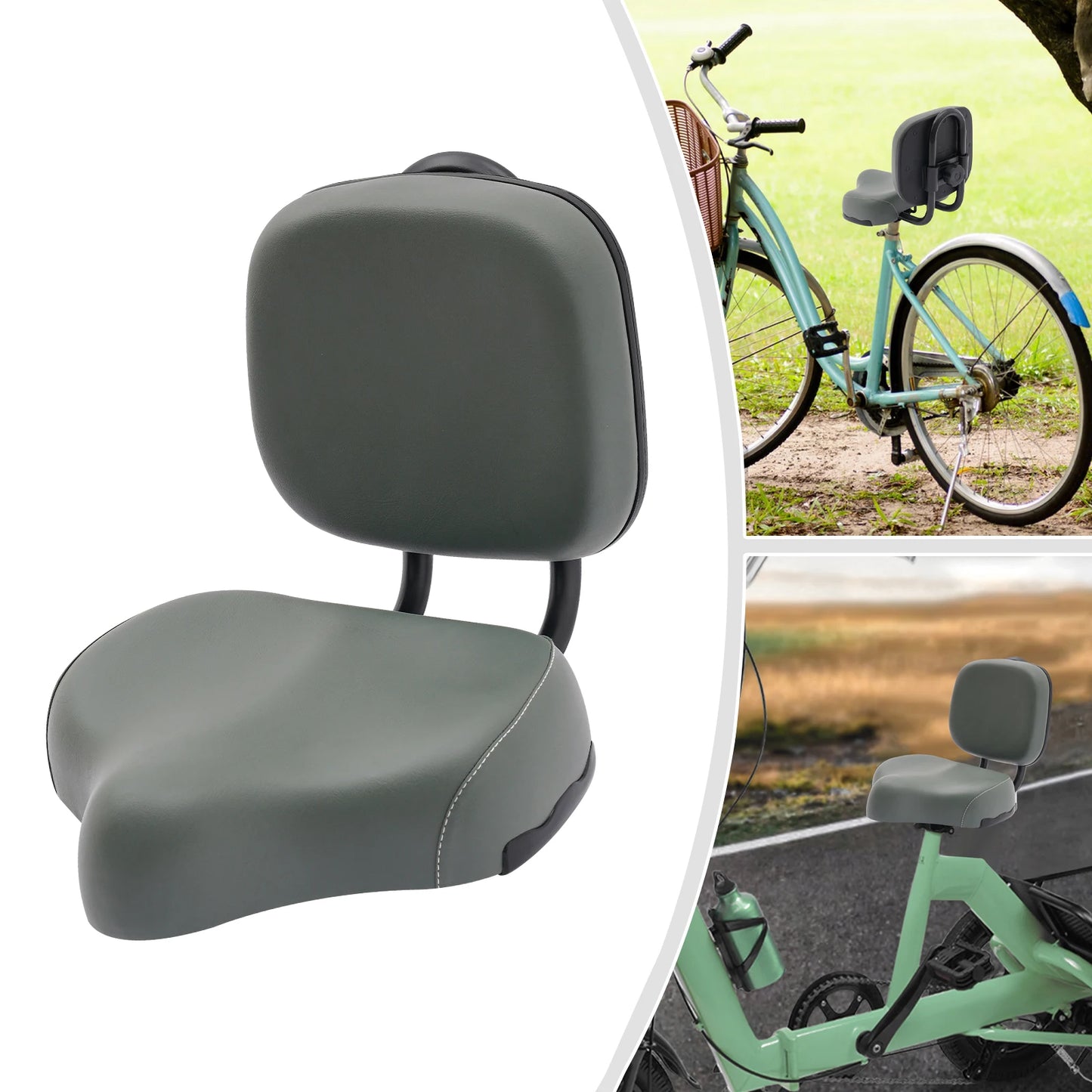 Comfortable Bike Seat With Backrest For Tricycles And Electric Bikes