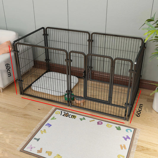 Foldable 4 6 Panels Dog Fence Playpen Heavy Duty Kennel