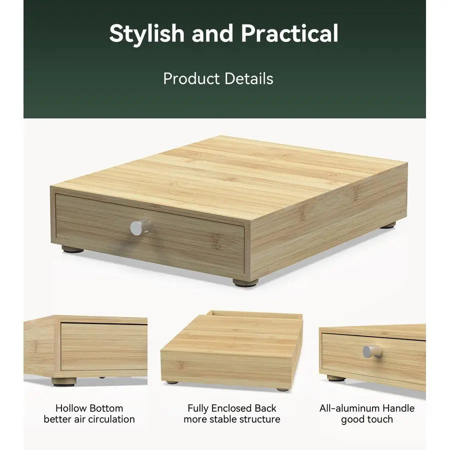 XMSJ Nespresso Original Capsules Bamboo Pod Drawer Organizer