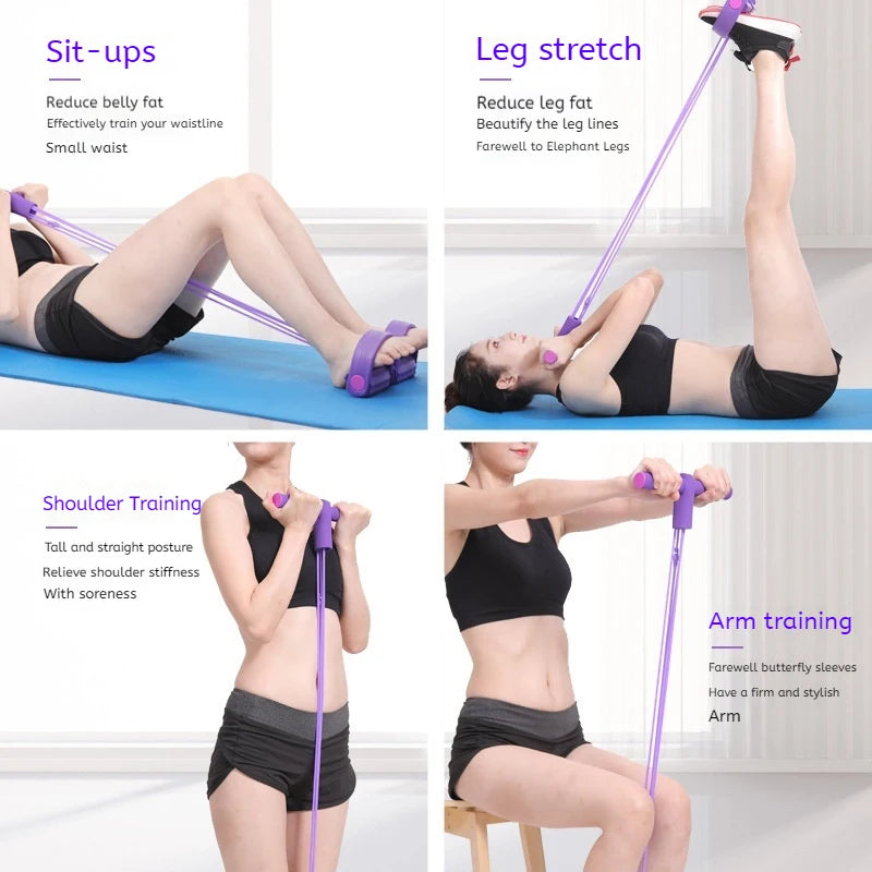 Six Tube Resistance Band Set for Full Body Workout