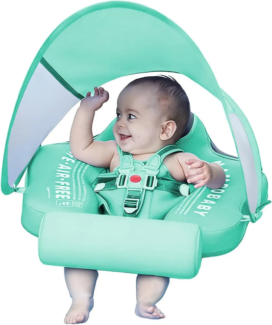 Non Inflatable Baby Swim Float With Tail And Canopy For 3 To 24 Months