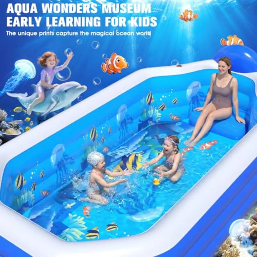 Eco Friendly PVC Inflatable Backyard Pool With Canopy