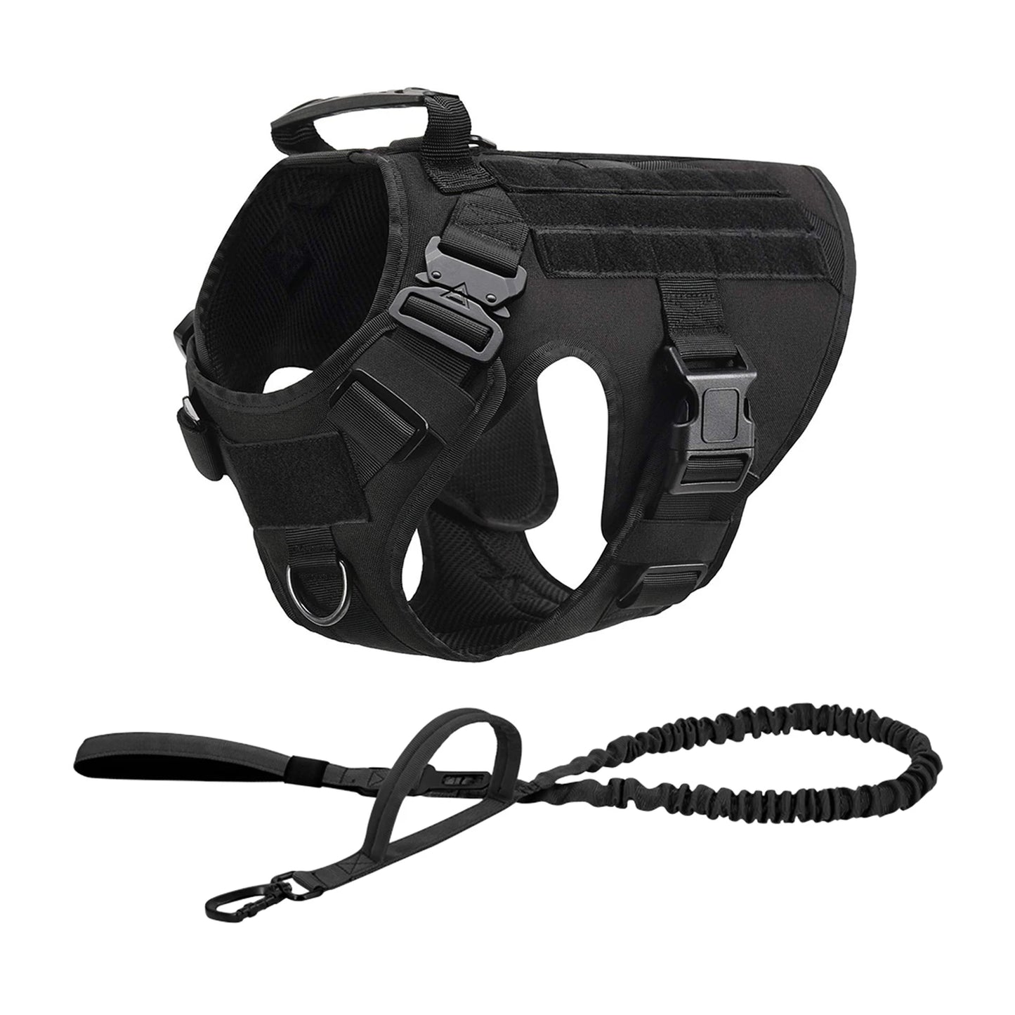 PETRAVEL CN Tactical Dog Harness Set With MOLLE Pouches