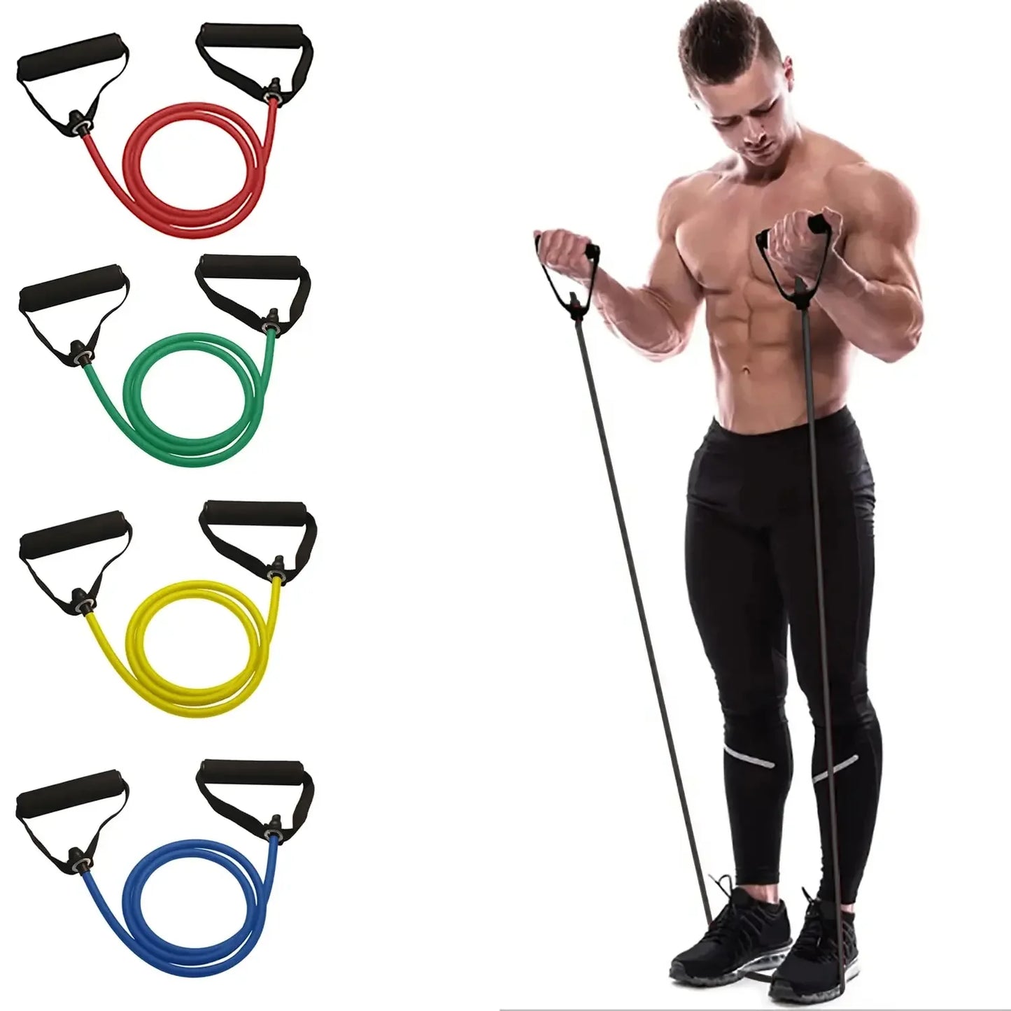 Resistance Bands With Handles For Home Fitness And Strength Training