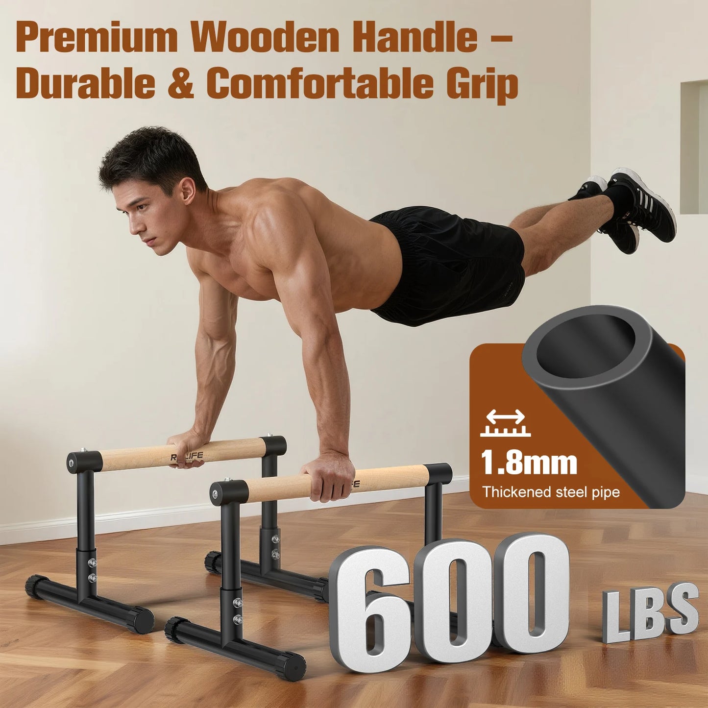 Dip Station Parallel Bars Heavy Duty Dip Stand Gym
