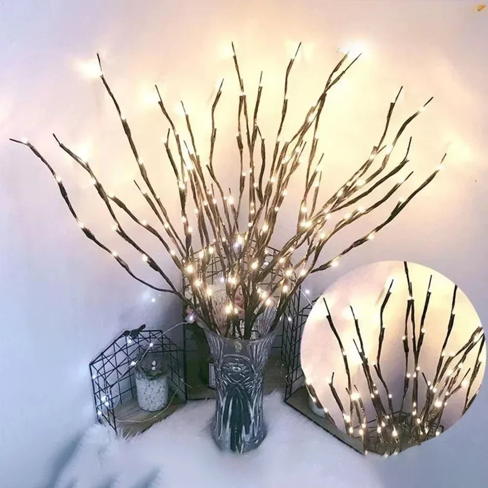 LED White Birch Branch Lights 20LED Battery Operated Twig Lamp