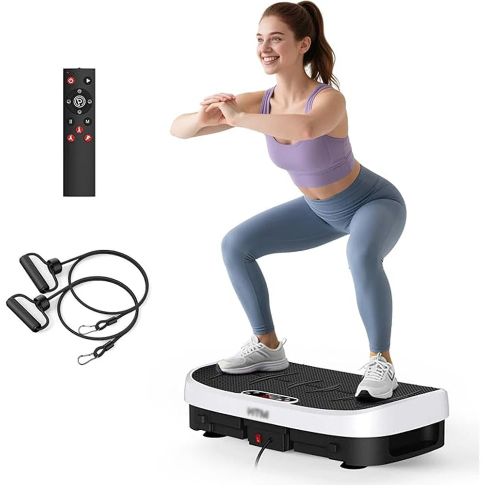 Magnetic Vibration Plate Exercise Machine 330lb Capacity Home Gym 120 Levels