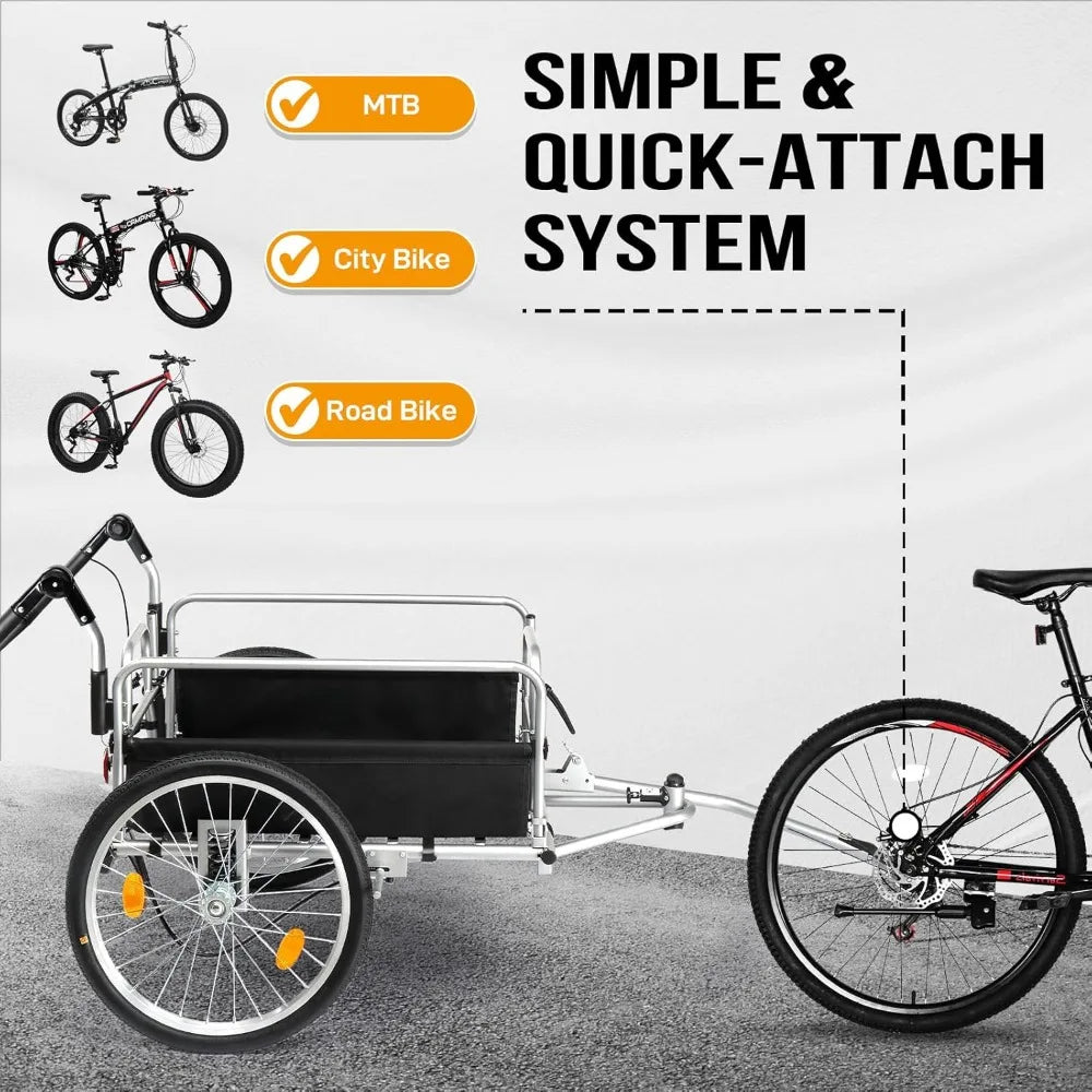 Heavy Duty Bike Cargo Trailer And Folding Bicycle Wagon