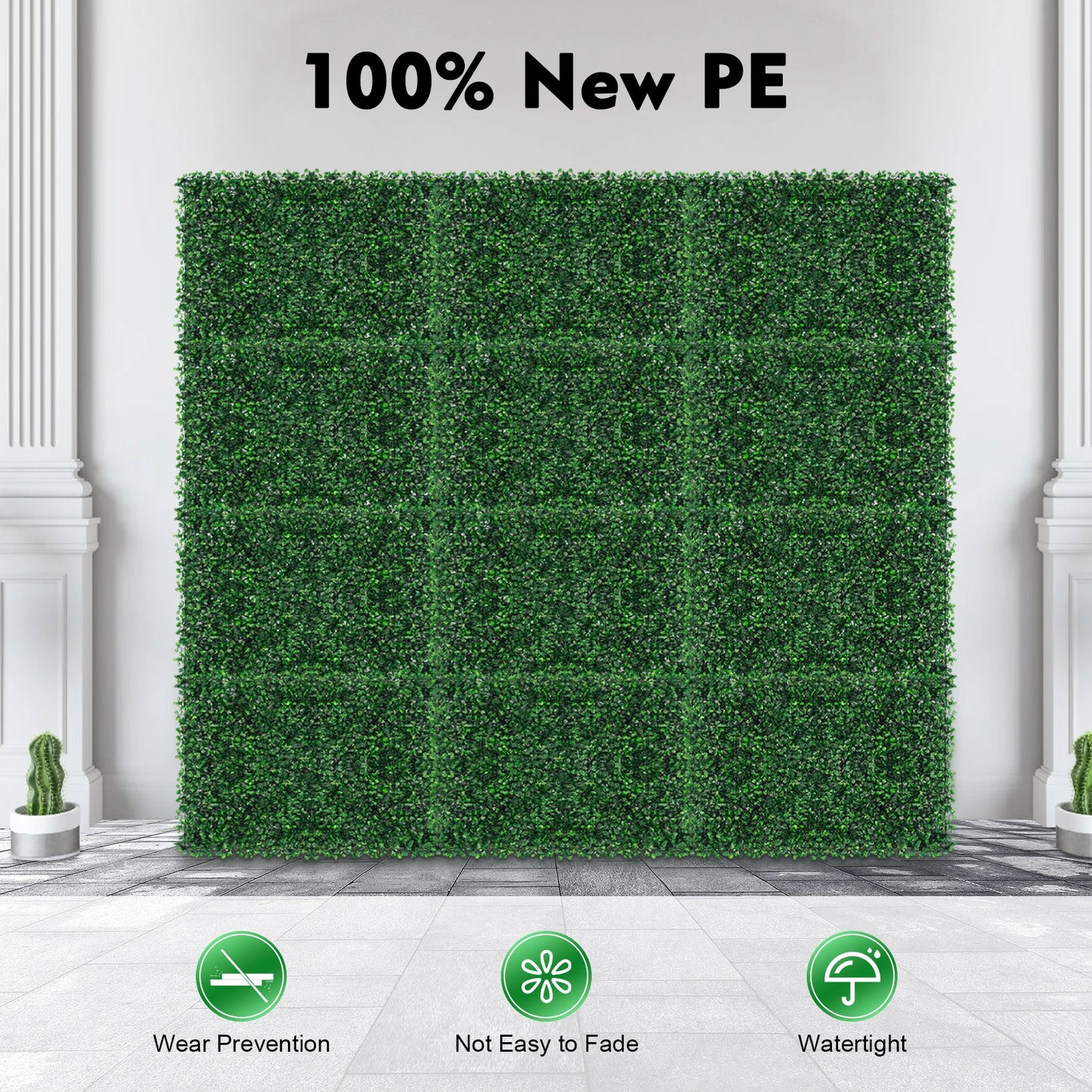 Artificial Grass Mat Panel Waterproof Hedge for Indoor Outdoor Decor