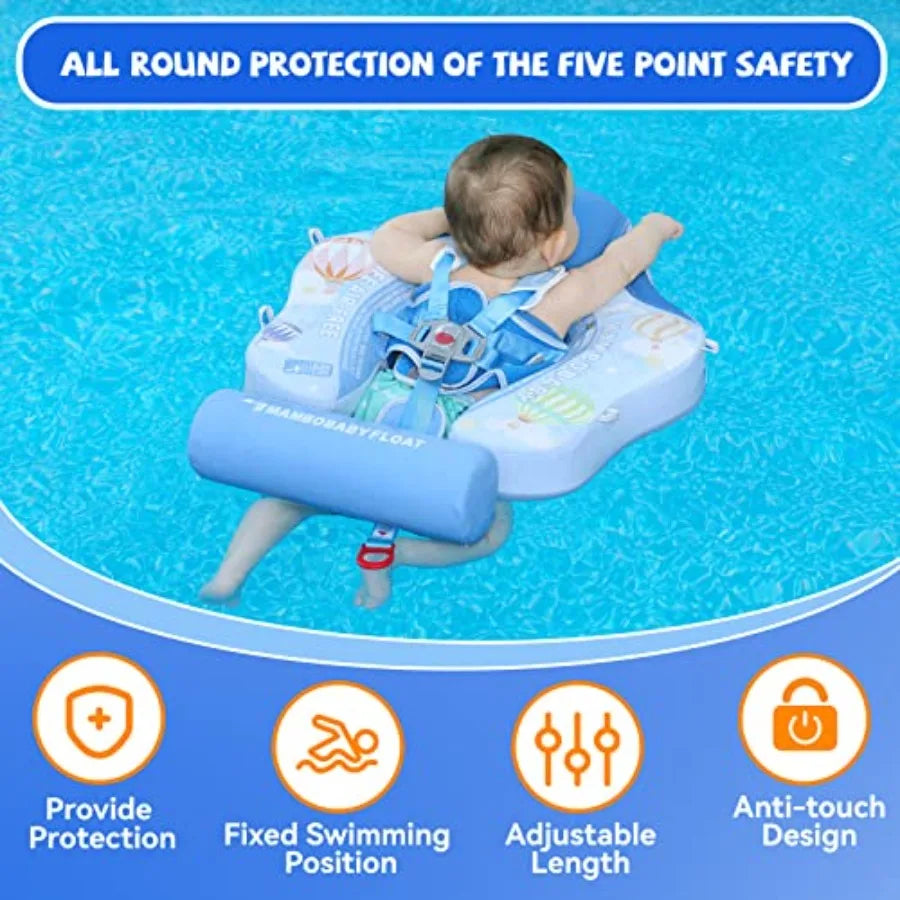 Baby Swim Float With Canopy Tail Non Inflatable Infant Float