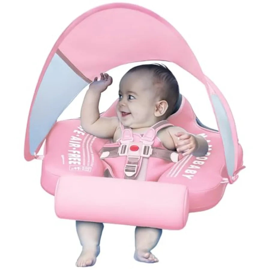 Non Inflatable Baby Swim Float With Tail Canopy Smart Trainer