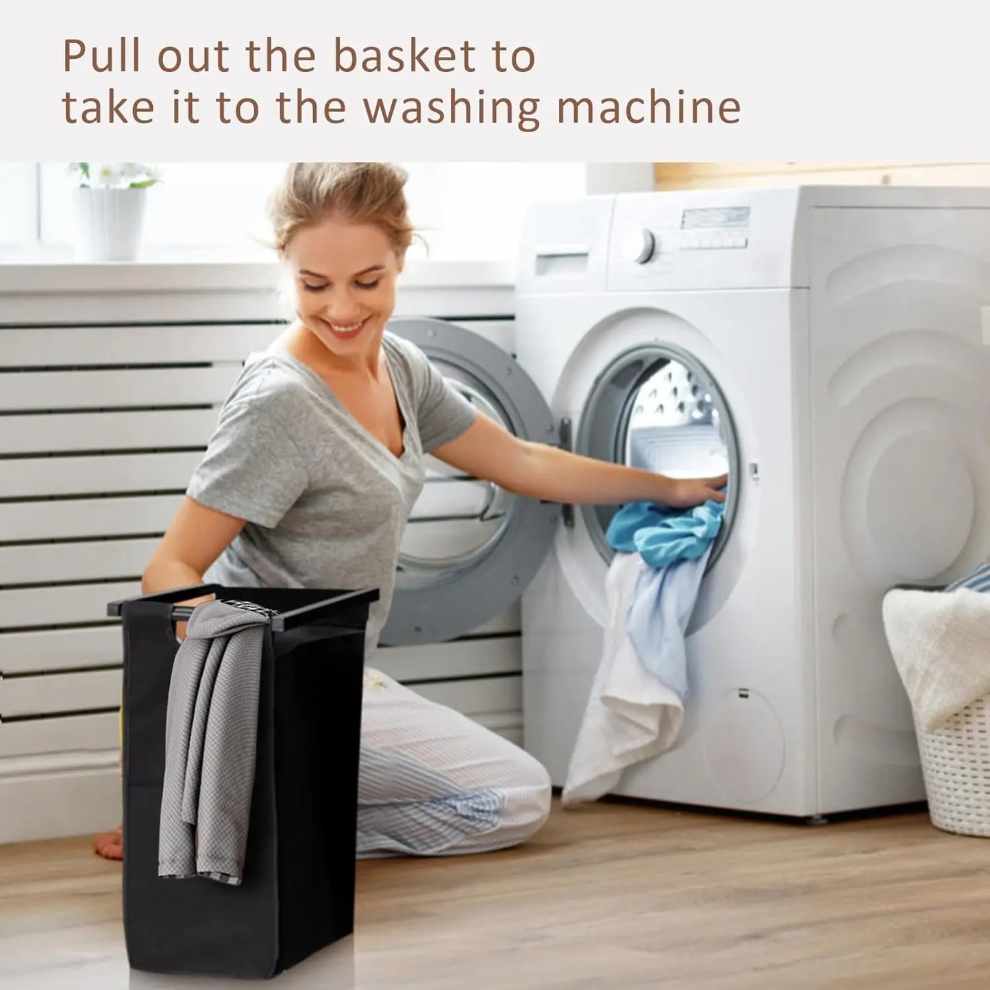 TWISTER.CK Laundry Sorter With 4 Compartments And Wheels