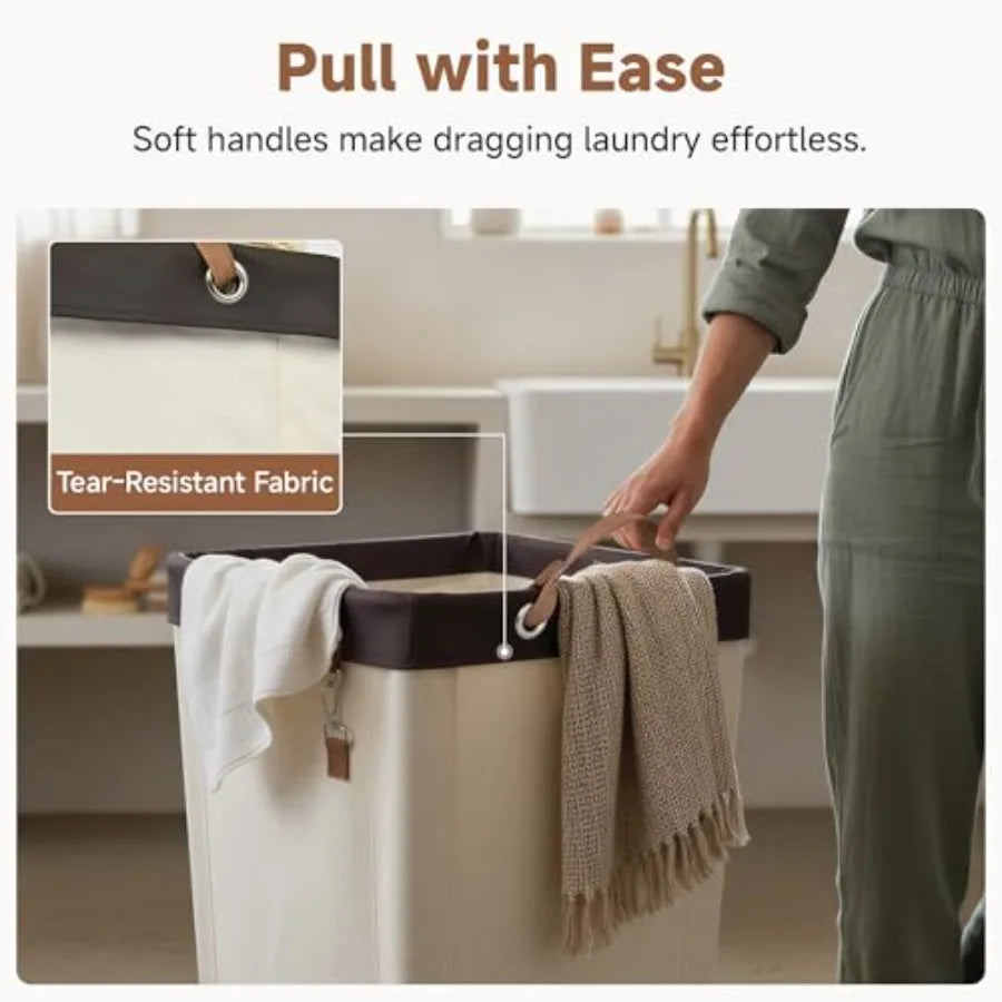 Laundry Basket With Wheels Large Rolling Hampers For Home Dorm