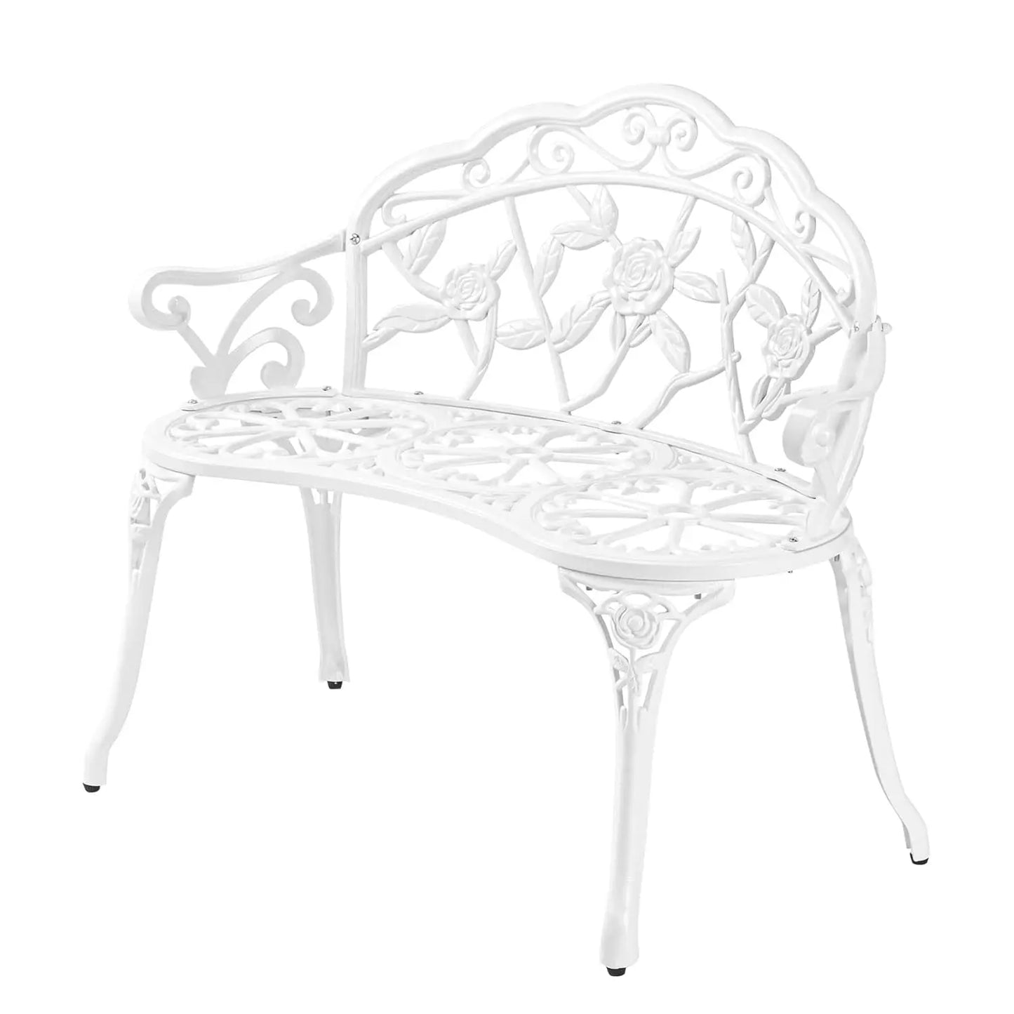 Antique Classic Patio Rose Bench For Two Cast Iron Aluminum