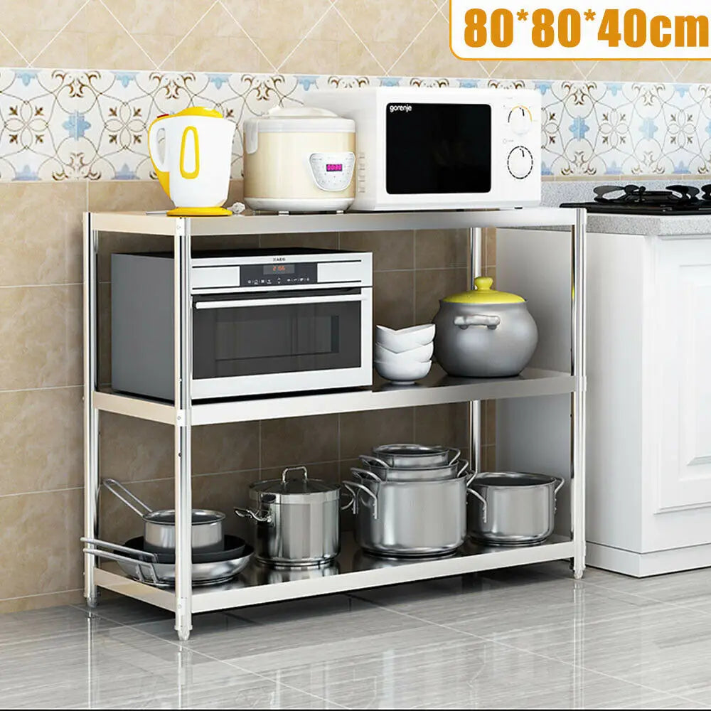 Stainless Steel Heavy Duty Storage Shelving Rack Pantries And Kitchens