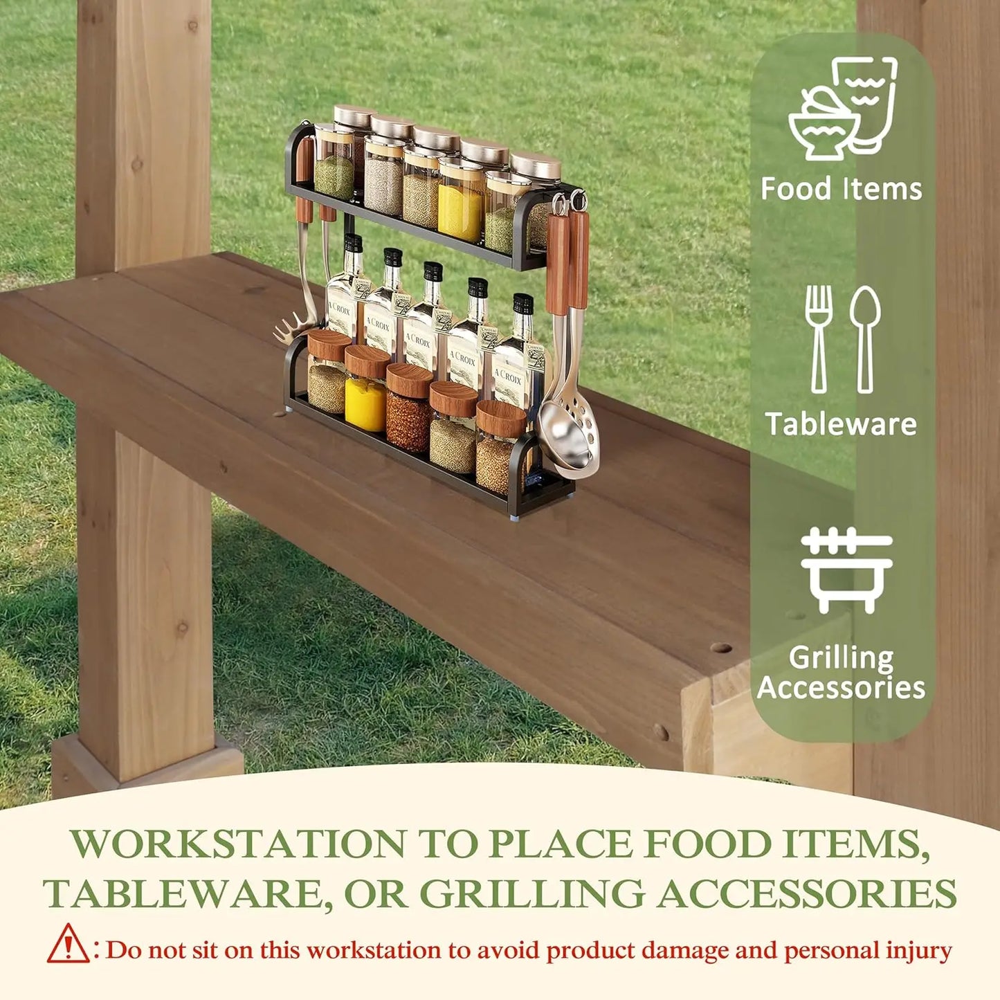 Wooden Grill Gazebo With Sloped Metal Roof Cedar Frame