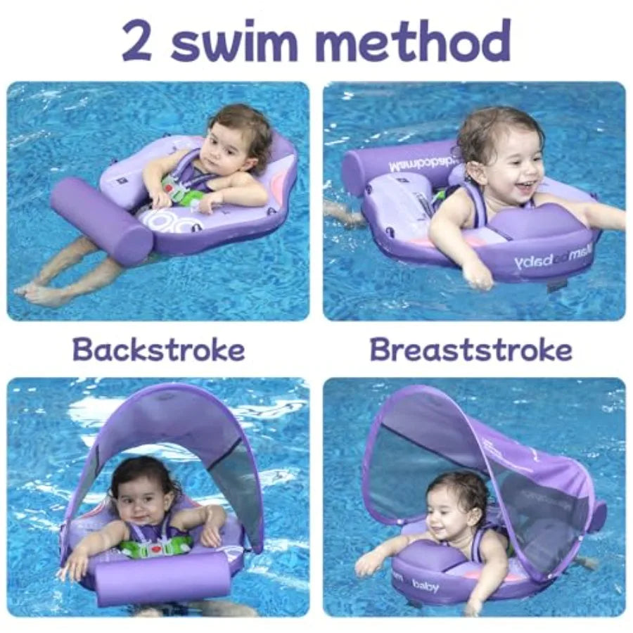 Baby Pool Float With Canopy And Tail Non Inflatable