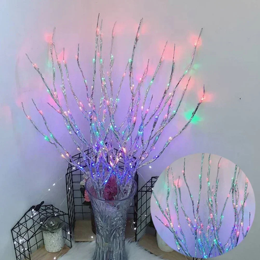 LED White Birch Branch Lights 20LED Battery Operated Twig Lamp
