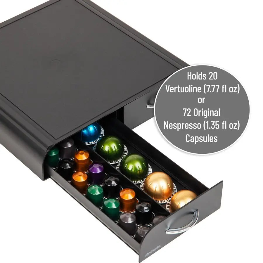 XMSJ Single Serve Coffee Pod Organizer With Drawers VertuoLine Nespresso