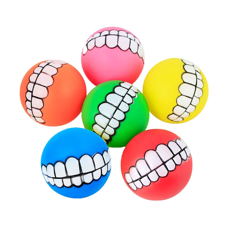 Rubber Dog Squeaky Chew Toy for Puppies Bite Resistant