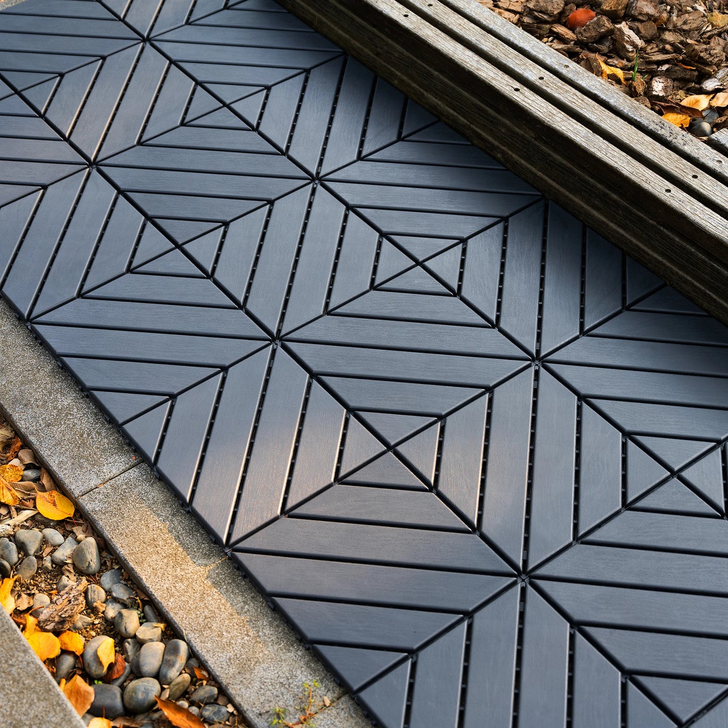 Plastic Interlocking Deck Tiles 44 Pack Patio Decking