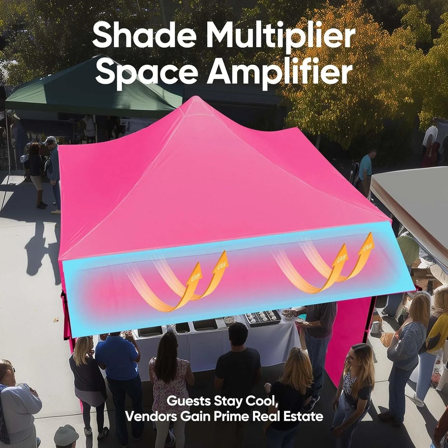 Heavy Duty Pop Up Canopy Tent With 3 Removable Sidewalls