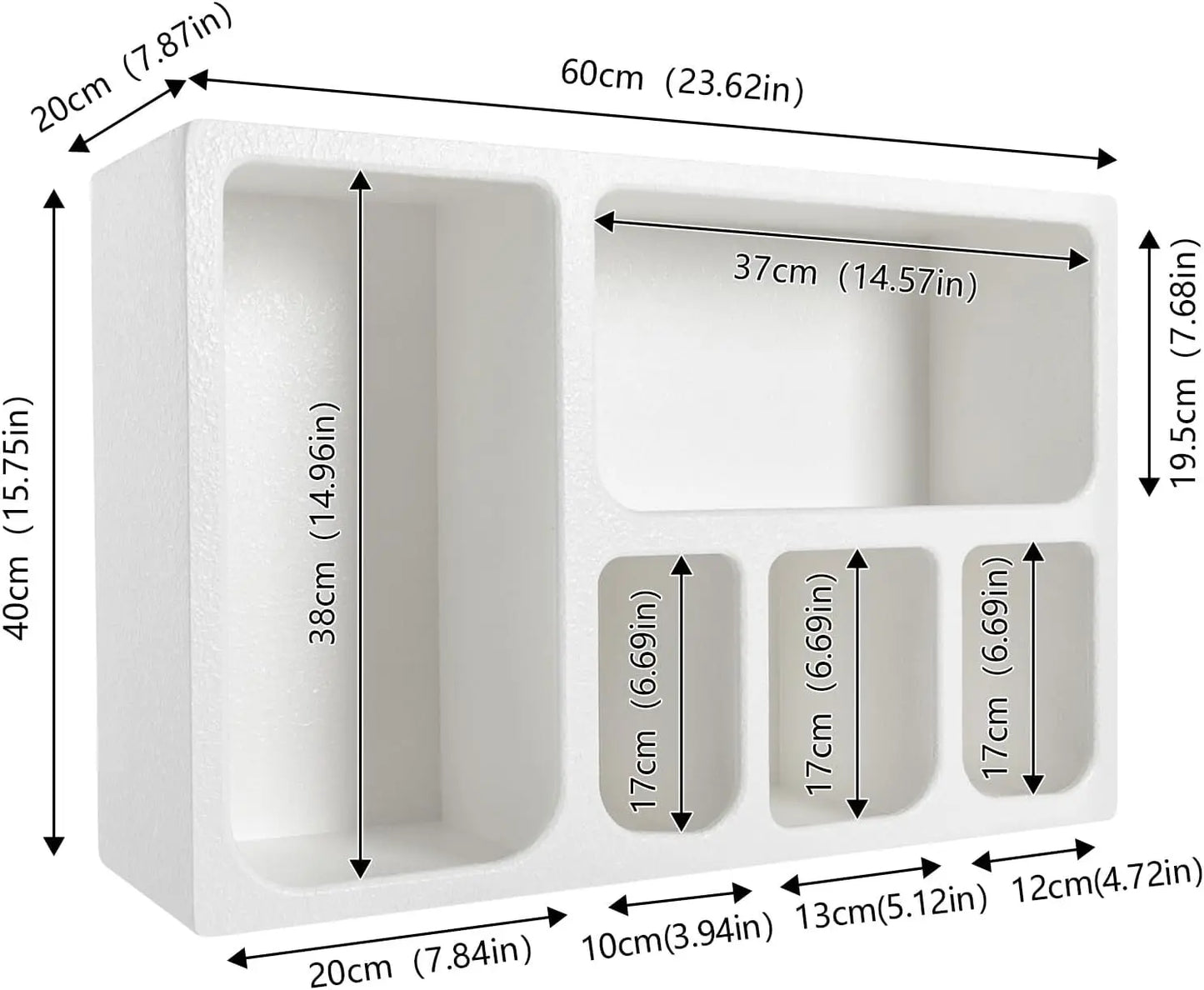 Bymaocar Wall Mounted Storage Cabinet With 5 Compartments