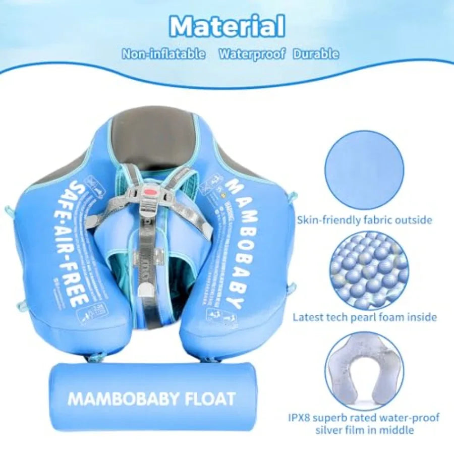 Non Inflatable Baby Pool Float With Canopy UPF50 Sun Protection