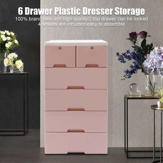 Modern Plastic Dresser Storage Tower For Home Office Bedroom