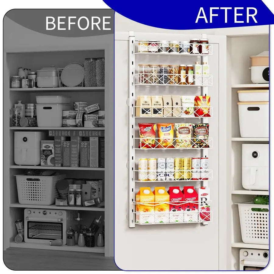 Over The Door Organizer Six Tier Pantry And Spice Rack