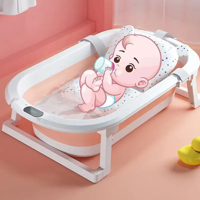 Foldable Baby Bathtub Portable Adjustable Newborn Bath Tub Anti Slip