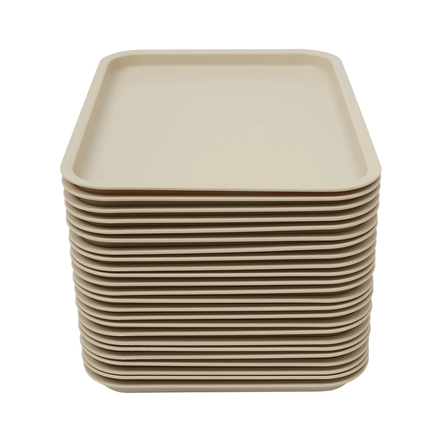 Plastic Rectangle Serving Trays 24 Pack for Fast Food Cafeterias